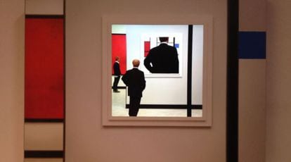 La reproducción ficticia de una obra cumbre de Mondrian de Gregory Scott que puede verse en el MNAC.