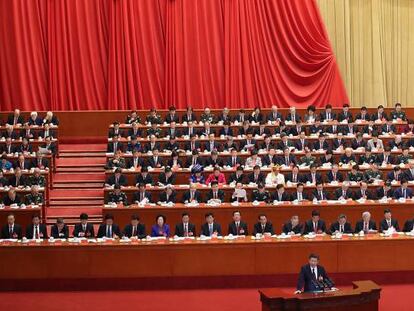 El presidente chino Xi Jinping en su discurso inaugural del XIX Congreso del Partido Comunista Chino 