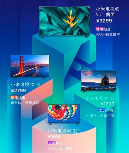 La nueva gama de televisores de Xiaomi
