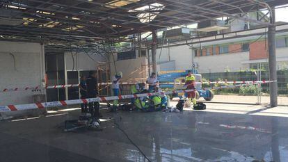 Imagen difundida por Emergencias 112 del accidente mortal ocurrido en Leganés el 2 de agosto.