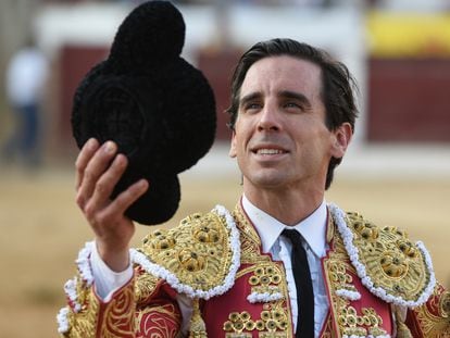 El torero Juan Ortega en una corrida en Almazán (Soria), en agosto de 2021.