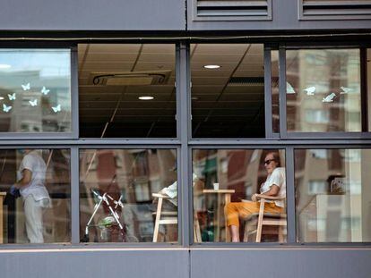 Una residència geriàtrica a Barcelona aquest estiu.