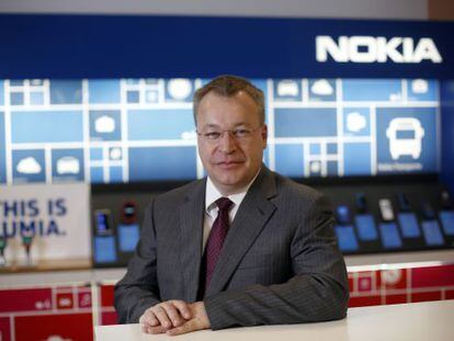 El consejero delegado de Nokia, Stephen Elop, en Madrid.