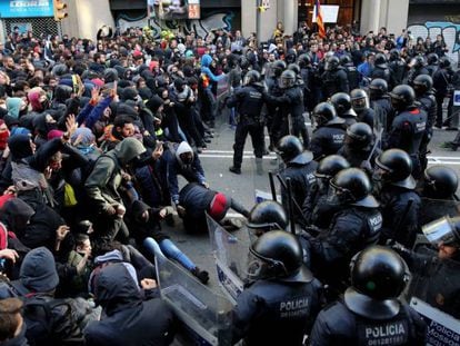 Protestas por la celebración del Consejo de Ministros en Barcelona el pasado 21 de diciembre.