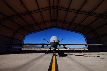 Imagen de archivo de un dron de la Fuerza Aérea de Estados Unidos en una base en Nevada.