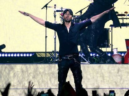 Enrique Iglesias en su concierto en Madrid, este sábado