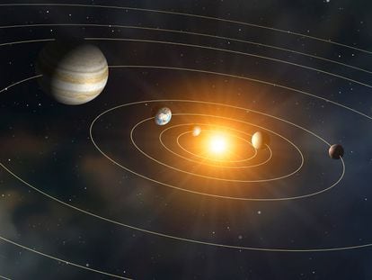 Una ilustración del Sistema Solar.