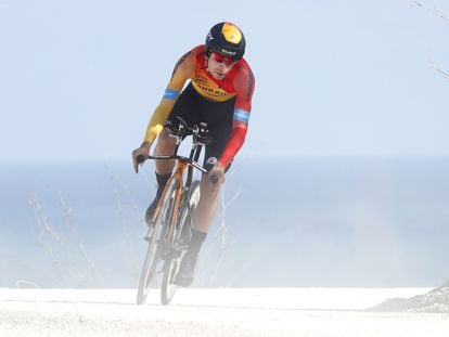 Landa, en la contrarreloj de la última Vuelta a Andalucía, en febrero pasado.