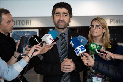 Jordi Puigneró este domingo junto a la portavoz del Govern, Elsa Artadi.