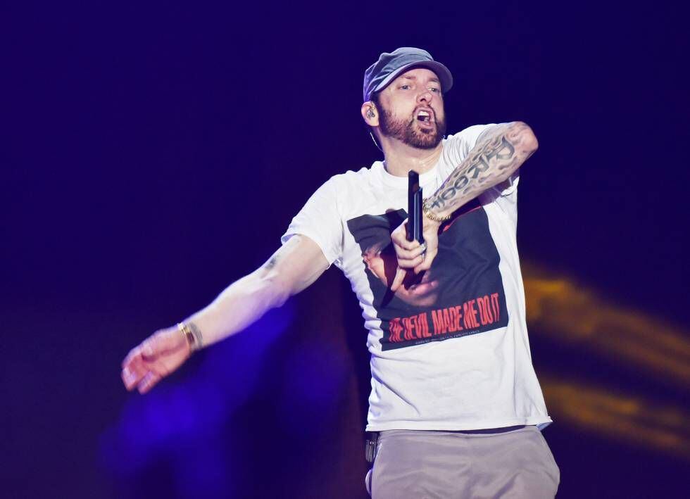 El rapero Eminem durante una actuación en el festival Bonnaron en Manchester (Estados Unidos) en junio de 2018.