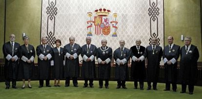 Foto de familia del Tribunal Constitucional.