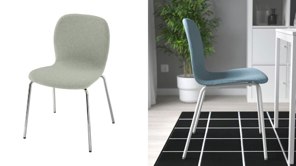 Quienes busquen sillas de comedor por menos de 50 euros, disponen de esta opción moderna y bonita. IKEA.