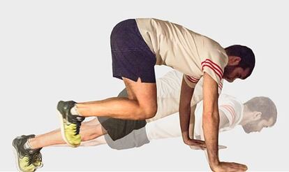 Estiramiento Burpee.