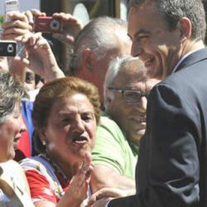 Zapatero, durante su visita a la ciudad leonesa de Astorga