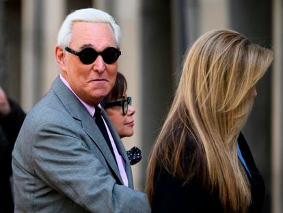 El exasesor de Donald Trump, Roger Stone, en Washington.