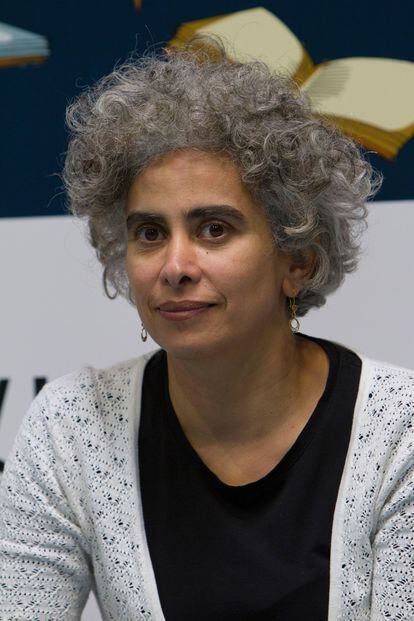 La escritora palestina Adania Shibli, en la feria de Turín, en 2021.