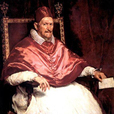 Retrato del Papa Inocencio X, pintado por Diego Velázquez.