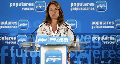 La presidenta del PP vasco, Arantza Quiroga.