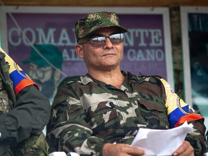 Iván Mordisco el 16 de abril en Los llanos del Yari (Colombia).