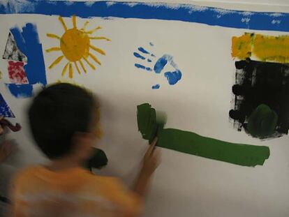 Taller infantil en la Fundación Joan Miró de Palma de Mallorca.
