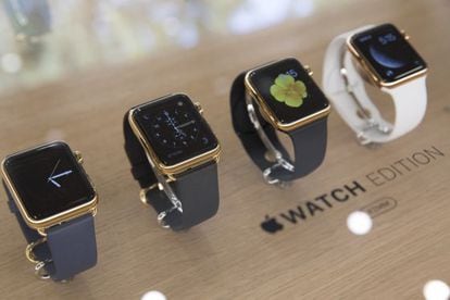 El Apple Watch en una tienda de la firma en M&eacute;xico.