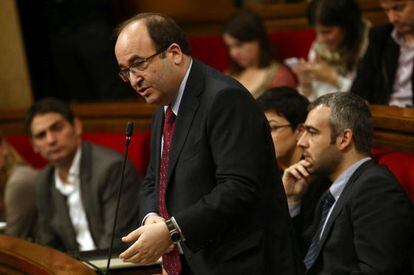 El primer secretari del PSC, Miquel Iceta, al Parlament.