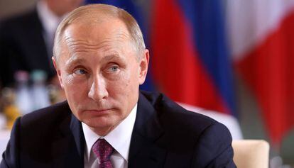 El presidente ruso, Vlad&iacute;mir Putin, este mi&eacute;rcoles en Berl&iacute;n.