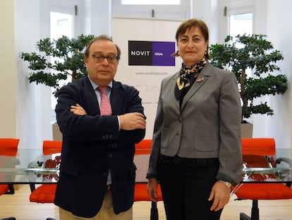 Juan Pablo Garbayo, socio director de Novit Legal, y María José Morillas, nueva 'of counsel' de la firma.