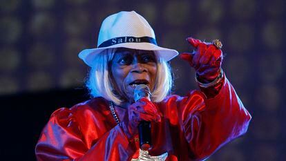 Juana Bacallao, durante una gala en el Teatro Nacional de La Habana, en 2016.