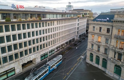Las sedes de UBS y Credit Suisse en Zúrich.
