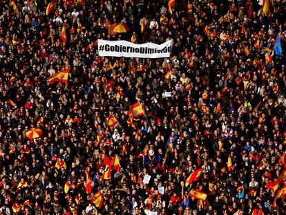 Manifestación en Madrid contra el Gobierno, en imágenes