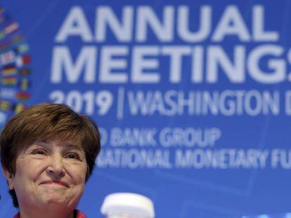 Kristalina Georgieva, directora gerente del FMI, el jueves en Washington.