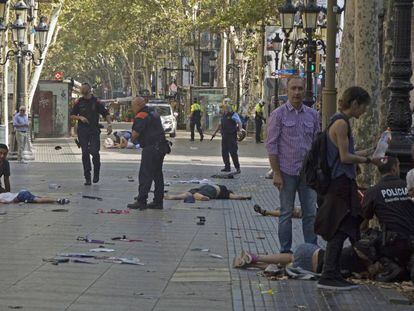 Víctimes de l'atemptat de Barcelona, l'agost passat.