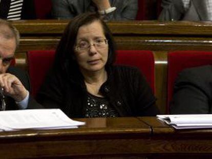 Ernest Maragall, Montserrat Tura y Joaquim Nadal, en 2010, cuando eran consejeros. 