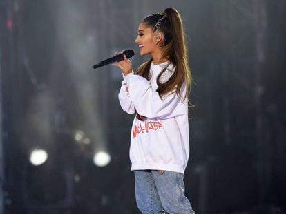 Ariana Grande, en una imagen del concierto del pasado 4 de junio en Manchester. La cantante no dej&oacute; pasar a fot&oacute;grafos a su actuaci&oacute;n en Barcelona.
 
 