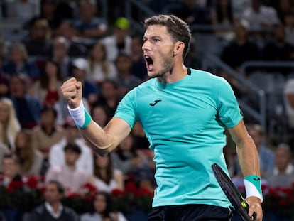 Pablo Carreño, en el duelo ante Daniel Evans.