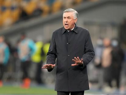 Carlo Ancelotti, el pasado martes contra el Shakhtar en Kiev.