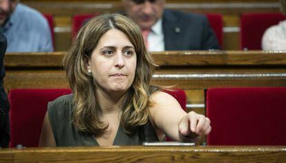Marta Pascal, en el Parlament. 
