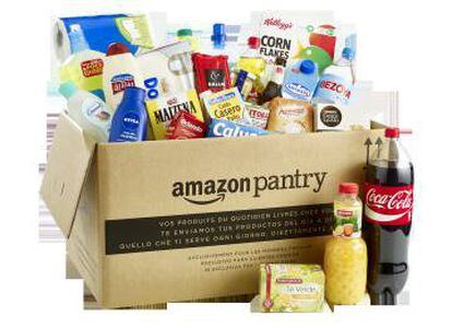 Imatge promocional de les caixes del sistema Amazon Pantry.