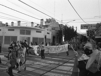 Manifestación en contra de la megaminería en el pueblo de Andalgalá.