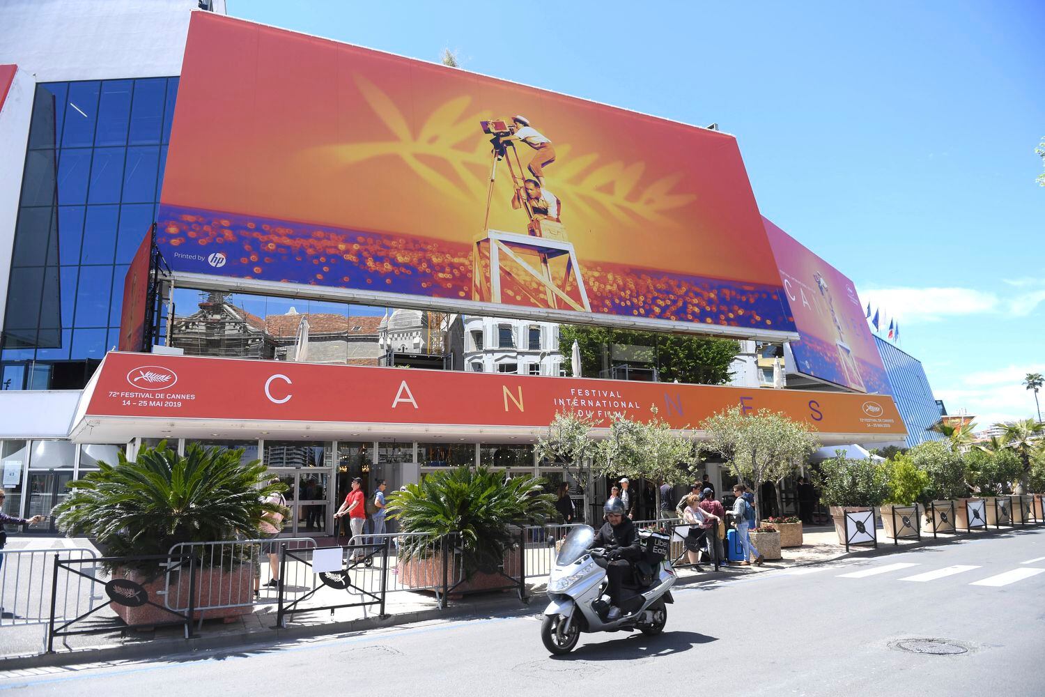 Fachada lateral del Palacio de festivales, lugar donde se celebra el festival de Cannes, el pasado mes de mayo.