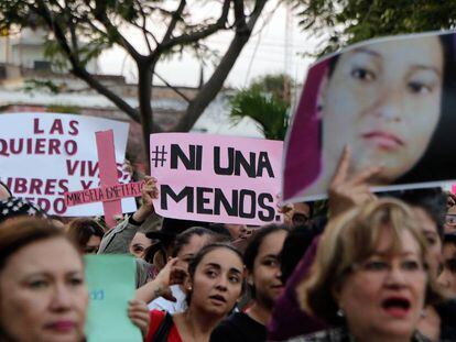 Una manifestación en contra la violencia machista en México.