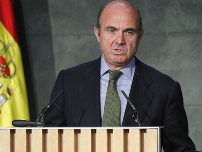 El ministro de Econom&iacute;a en funciones, Luis de Guindos.