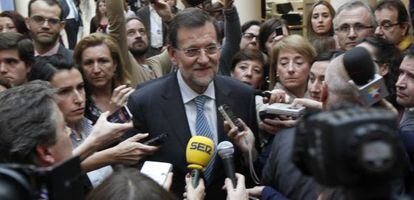 Rajoy se niega a responder a la prensa en el Senado