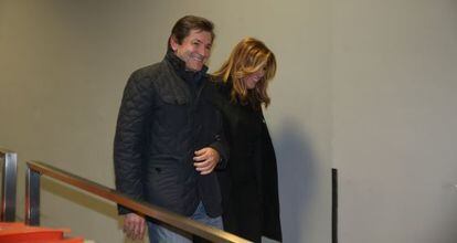 Javier Fern&aacute;ndez y Susana D&iacute;az, el domingo en Madrid. 