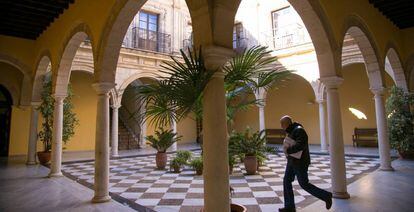 El patio del ayuntamiento de Jerez de la Frontera (C&aacute;diz). 