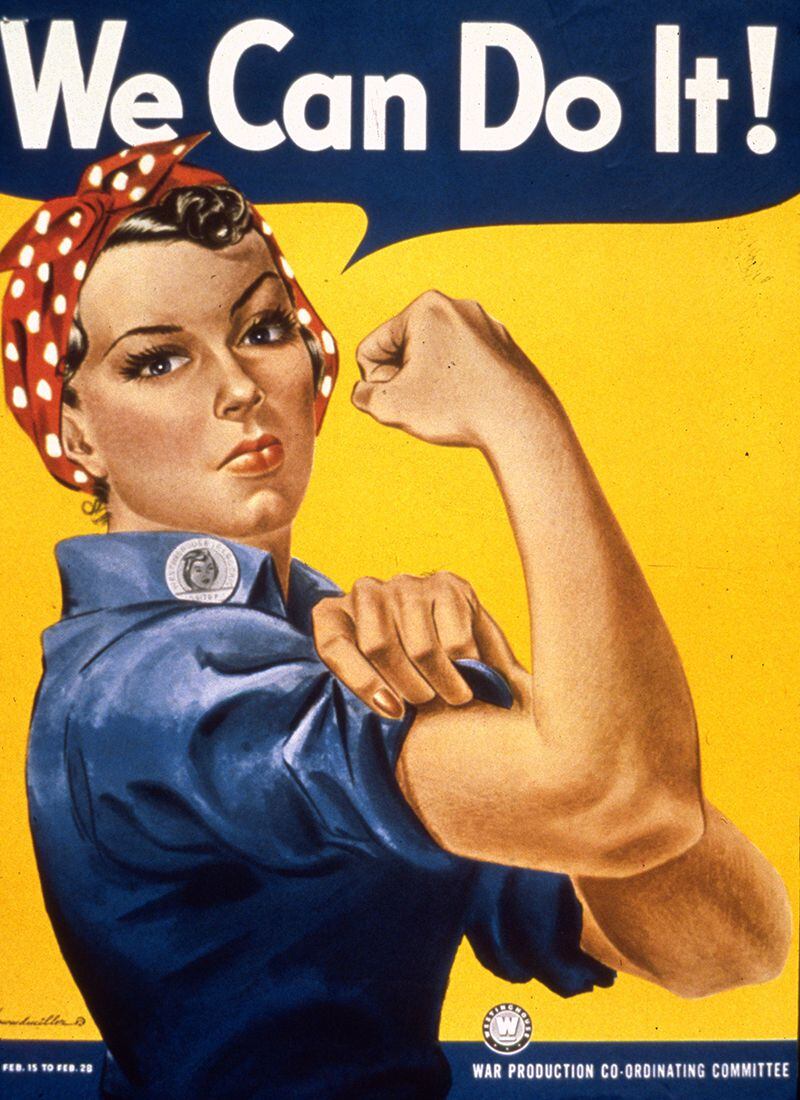 En el famoso poster de ‘We Can Do It!’ (1942) Rosie la remachadora aparece ataviada con mono azul.