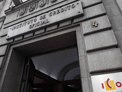 Fachada de la sede central del Instituto de Crédito Oficial (ICO) en Madrid