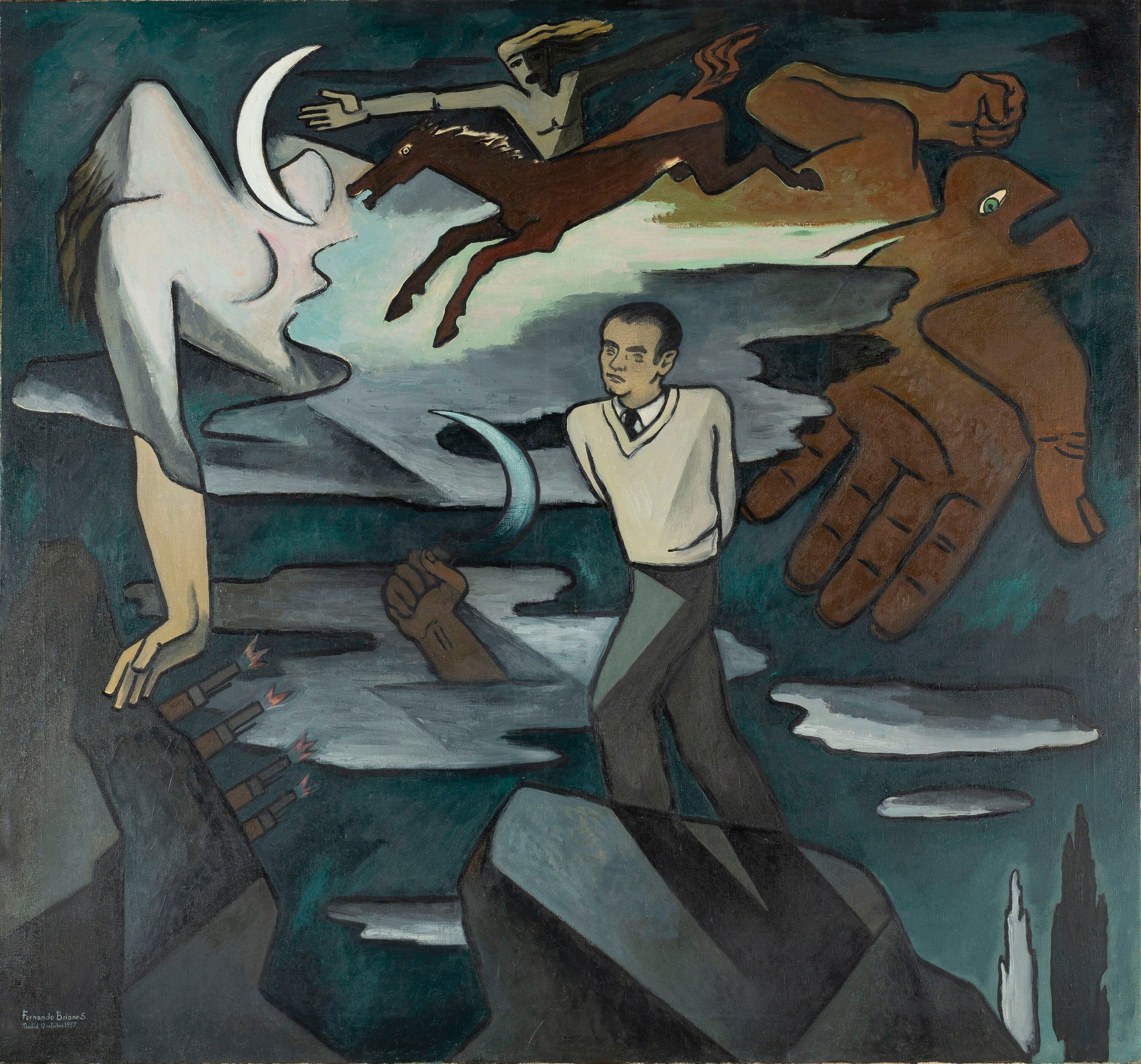 'Alegoría de fusilamiento de Federico García Lorca', de Fernando Briones, 1937.