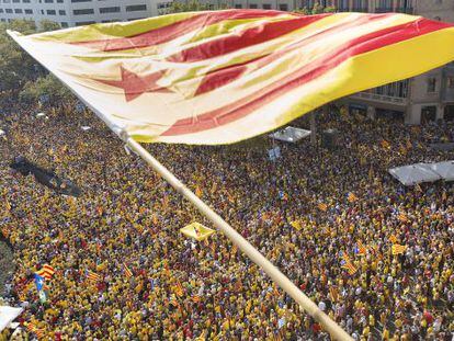 L'acte de l'ANC el 19 d'octubre a plaça Catalunya.